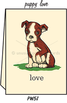 Blank Greeting Card - "Puppy Love"