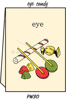 Pointed Wit Greeting Card: "Eye Candy"