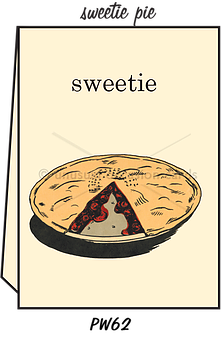 Blank Greeting Card - "Sweetie Pie"