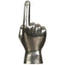 Number One Hand Sculpture in Silver Finish