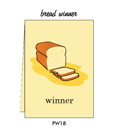 Blank Greeting Card - "Bread Winner"