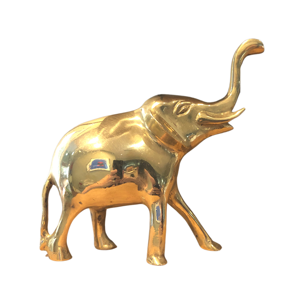 Elephant Sculpture in Brass, Small