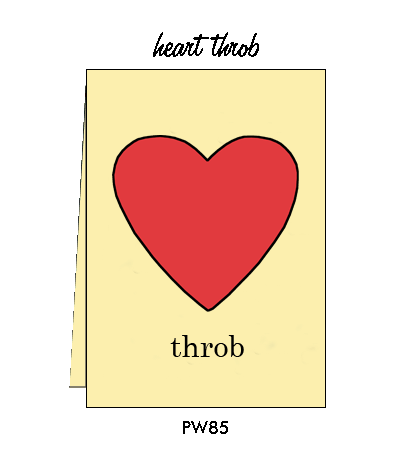 Blank Greeting Card - "Heart Throb"