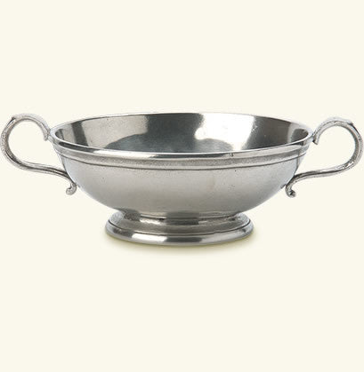 MATCH Pewter - Low Footed Bowl with Handles, Small.