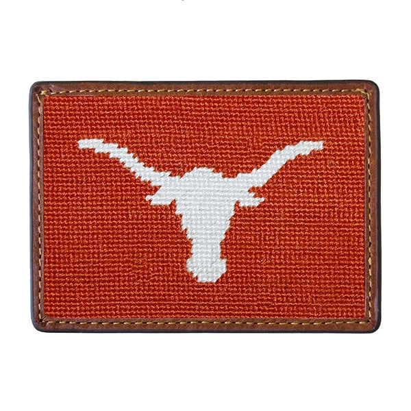 Texas (Burnt Orange) Needlepoint Card Wallet