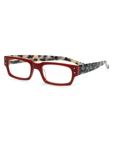 Peckerhead (Style 2275) Readers in Red with Tortoise Temples (01)