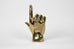 "L" for LSU Hand Sign Sculpture in Brass