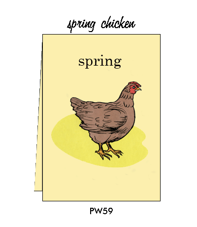 Blank Greeting Card - "Spring Chicken"