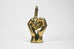 The Finger Hand Sign Sculpture in Brass