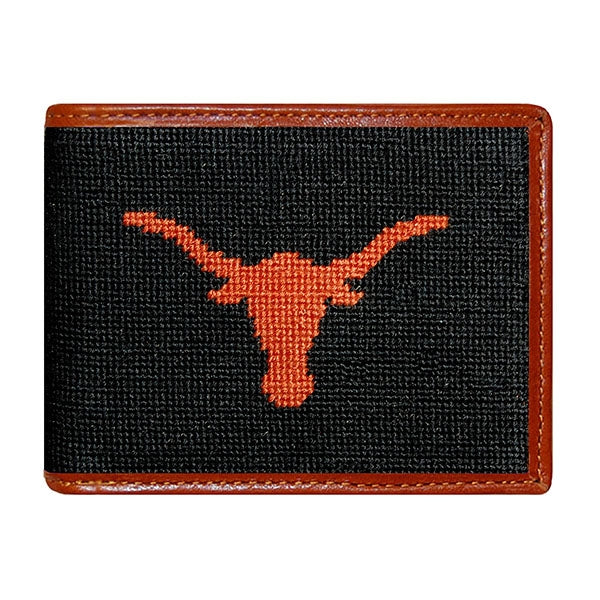 Texas (Black) Needlepoint Bifold Wallet