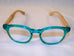 Bamboo Bitty (Style 864) Readers in Clear Turquoise Front with Bamboo Temples (16)
