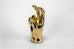 SMU Pony Ears Hand Sign Sculpture in Brass